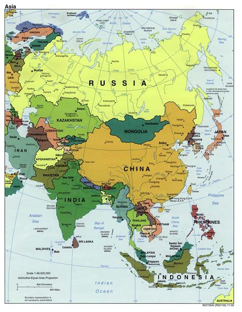 asien karta politisk karta oever asien