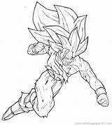 Coloring Goku Pages Ssgss Getcolorings sketch template