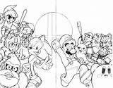Smash Bros Coloring Super Pages Brothers Printable Drawing Samus Para Mario Dibujos Color Print Sheets Colorear Colouring Clipart Kids Getdrawings sketch template
