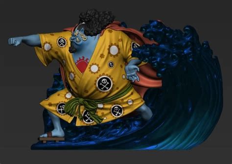 3d Print Model Jinbe Statue One Piece Anime Cgtrader