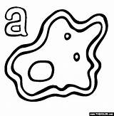 Alphabet Coloring Amoeba Letter Pages sketch template