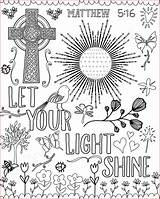 Colouring Shine Let Verse Jesus Philippians Quote sketch template