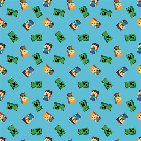 minecraft fabric mojang minecraft friends minecraft fabric etsy   minecraft fabric