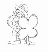 Shamrock Coloring Printable Pages Clover Sheet Leaf Leprechaun Finds Four When sketch template