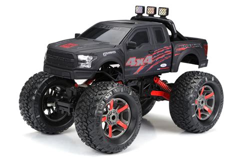 bright rc   scale remote controlled truck ford raptor pickup black ghz usb