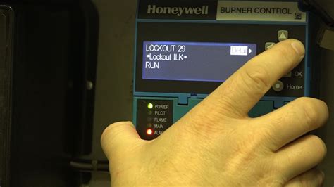 honeywell  burner control display module youtube