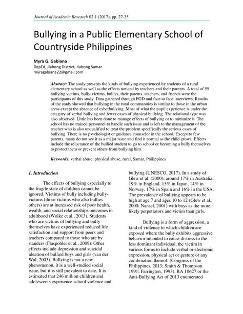 case study  bullying  school   philippines study poster