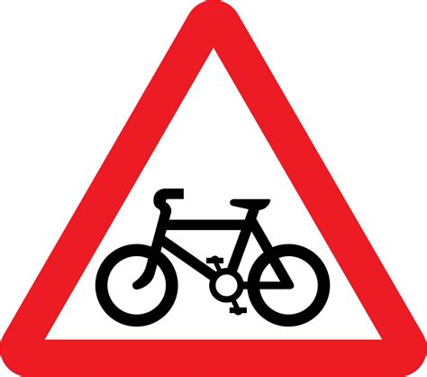 cycle route  road sign road traffic warning   safety signs