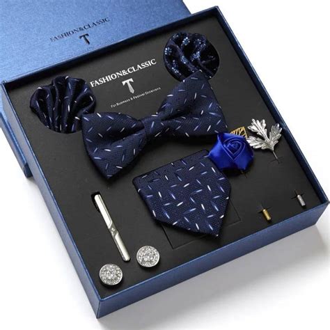 mens tie set luxury gift box silk tie necktie set  men etsy