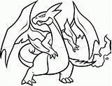 Charizard Mega Colorir sketch template