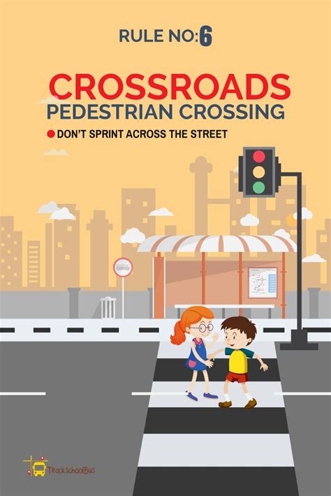 road safety rules rule no 6 crossroads pedestrian crossing road
