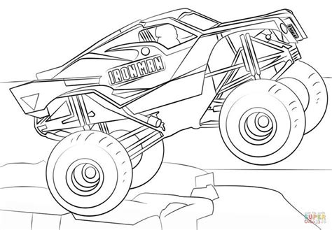 spiderman monster truck coloring page monster truck coloring pages