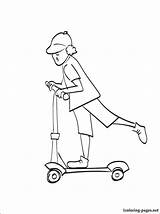 Scooter Coloring Pages Kick Printable Vehicles Kids Getdrawings Push Addicted Who People 1coloring sketch template