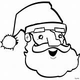 Santa Face Coloring Pages Color Print Claus Hellokids sketch template