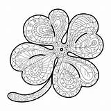 Clover Leaf Coloring Three Getdrawings Pages sketch template