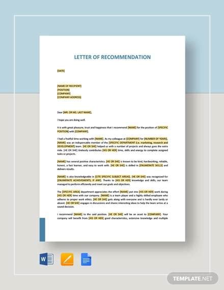 guide  writing recommendation letters tips  examples