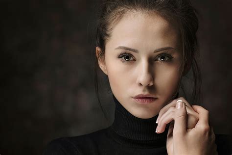 Model Catherine Timokhina Hitam Gelap Mata Bibir Wallpaper Hd