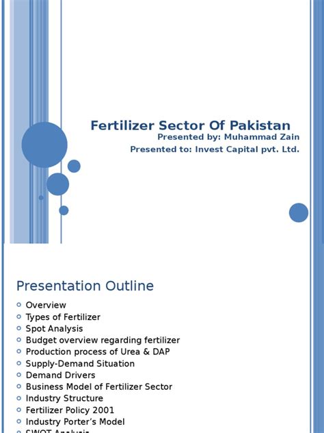fertilizer sector of pakistan urea fertilizante