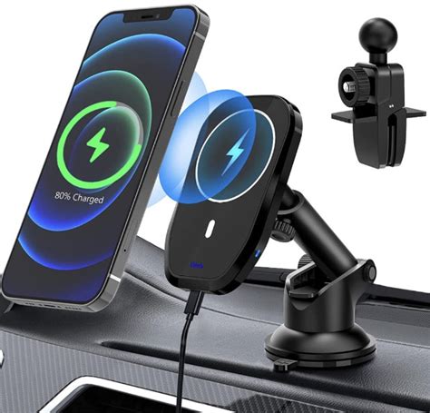 magsafe wireless charging car mounts  iphone  pro max yorketech