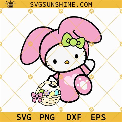 kitty happy easter svg  kitty bunny svg easter svg