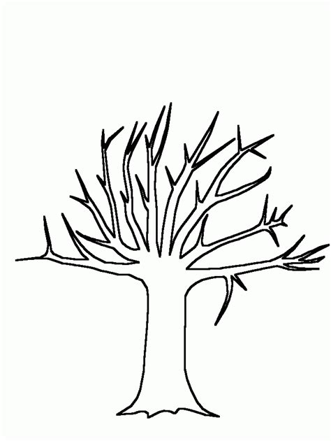 printable tree template coloring home