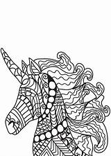 Coloring Unicorn Licorne Coloriage Horses Mosaic Pages Fun Kids Votes sketch template