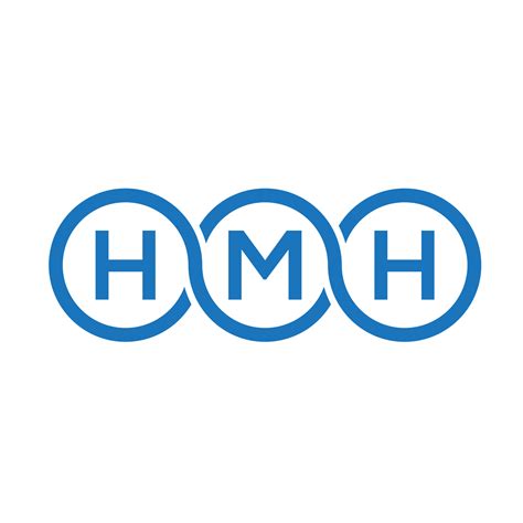 hmh letter logo design  white background hmh creative initials