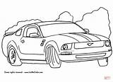 Mustang Drawing Getdrawings Outline sketch template