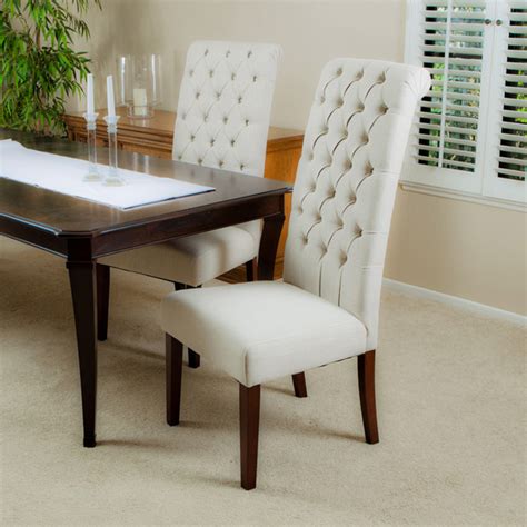cooper tall beige dining chair set   modern dining room los