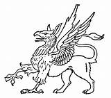 Griffin Clipart Coloring Creatures Etc Mythological Griffins Mythology Usf Edu Animal Pages Creature Large Find Head Ancient Medium Original Heraldry sketch template