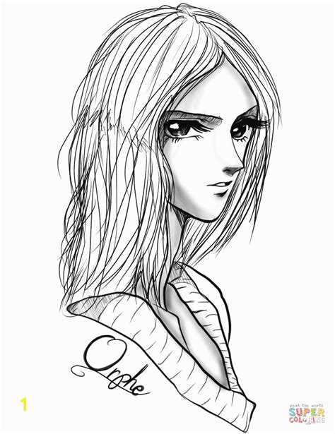 pretty anime girl coloring pages divyajananiorg