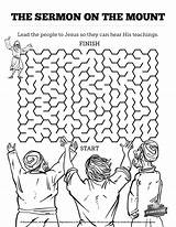Sermon Beatitudes Mazes Beatitude Sharefaith Puzzles Vbs Mou Crossword sketch template
