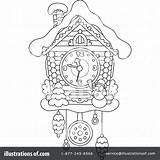Clock Cuckoo Coloring Clipart Drawing Illustration Craft Bannykh Alex Royalty Getdrawings Rf Getcolorings Pages Print sketch template