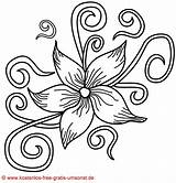Blumen Tattoo Vorlage Flower Tattoos Blüten Coloring Kostenlose Blueten Fuer Tattoovorlage Pages sketch template