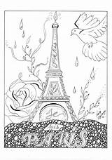 Paris Eiffel sketch template