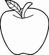 Clipart Apple sketch template