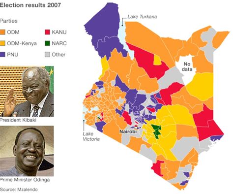 kenya elections maps  graphics bbc news