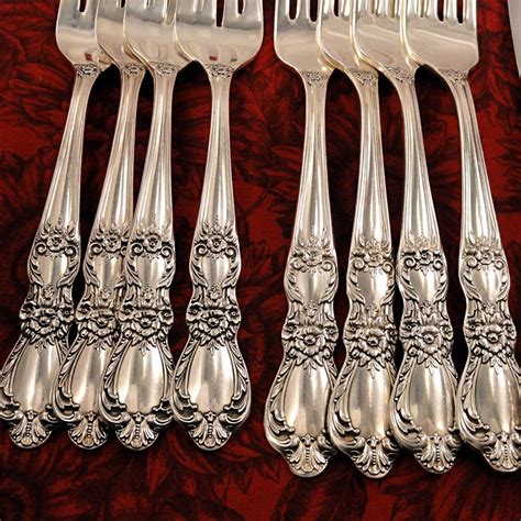 rogers heritage vintage  silver plate floral flatware