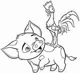 Moana Coloring Pages Hei Lava Monster Cartoons Poa Colouring Pua Disney Outline Kids Drawings Heihei Template Cute Darkwing Horton Duck sketch template