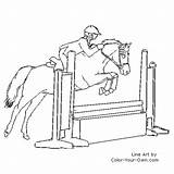 Pony Coloring Pages Color Jumper Jumping Line Index Own sketch template