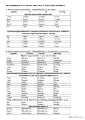 comparative degree  adjectives english esl worksheets p