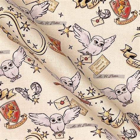 harry potter fabric  cotton official licenced fabric cm wide