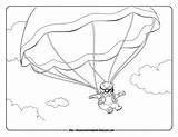 Coloring Pages Skydiving Parachute Getcolorings Printable sketch template