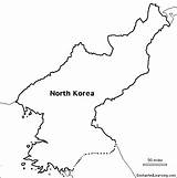 Korea North Map Outline Blank Korean Printable Coloring Asia Enchantedlearning Template sketch template