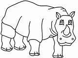 Rhino Rhinoceros Coloring Coloriage Dessin Pages Colorier Animals Imprimer Colouring Printable Comments Popular Coloringhome Rhinocéros sketch template