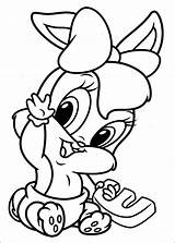 Looney Tunes Baby Coloring Pages Print Toons Color Kids sketch template