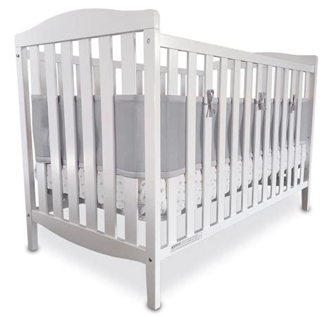 breathable crib bumper grey mesh crib bumper  full size crib