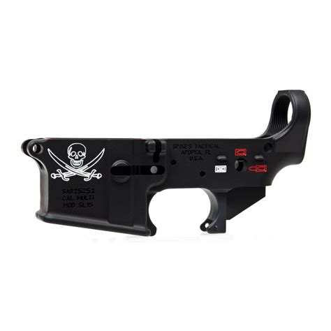 spikes tactical calico jack color fill ar stripped  receiver