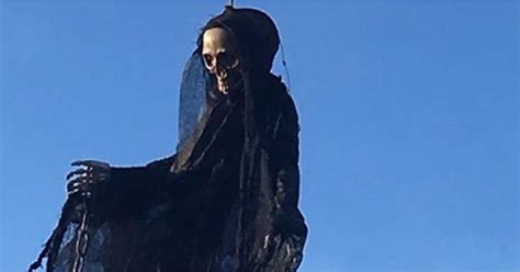 drone grim reaper halloween prank  popsugar tech