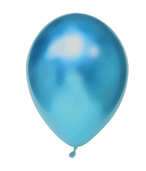 chrome ballonnen blauw  stuks feestbazaarnl